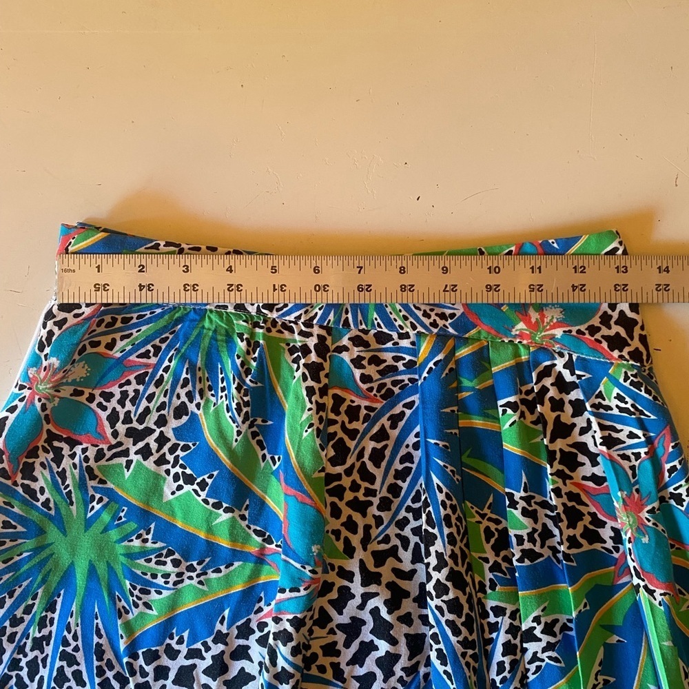 Vintage Worthington Skirt, Tropical Abstract Design, 34” Length Size 10, 80s 90s - Picture 7 of 8